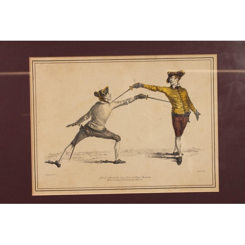 485 - Two fencing themed prints including New York City Healthful Diversion for Women The Ladies Class of ... 