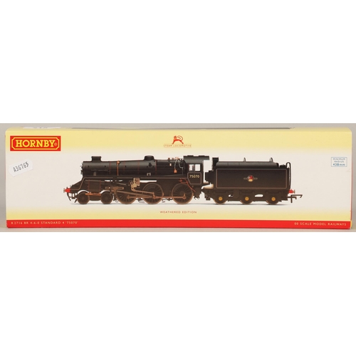 215 - Hornby 00 gauge model railways R2716 BR 4-6-0 Class 75000 Weathered, boxed