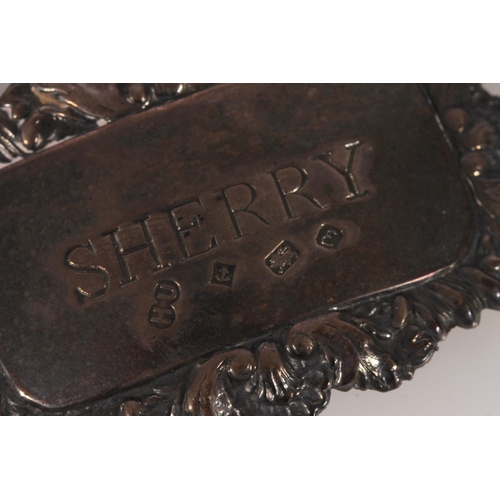 542 - Hallmarked silver brandy and sherry decanter labels (2)