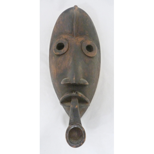 349 - Tribal Interest African carved Dan mask, origin Côte d'Ivoire (Ivory Coast), approximately 41cm.... 