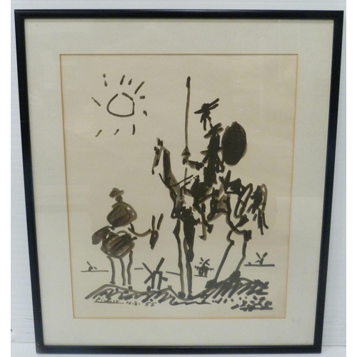 425 - After Pablo Picasso (Spanish, 1881 - 1973)'Toros y Toreros' and 'Don Quichote'Five lithographs, c. 1... 