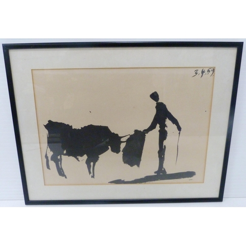 425 - After Pablo Picasso (Spanish, 1881 - 1973)'Toros y Toreros' and 'Don Quichote'Five lithographs, c. 1... 