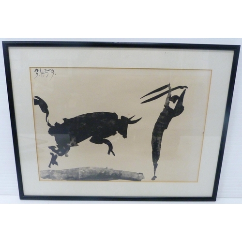 425 - After Pablo Picasso (Spanish, 1881 - 1973)'Toros y Toreros' and 'Don Quichote'Five lithographs, c. 1... 