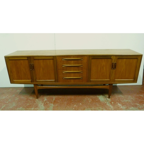 553 - In the Manner of Victor B Wilkins for G-PlanRetro teak sideboard of large proportions with four shor... 