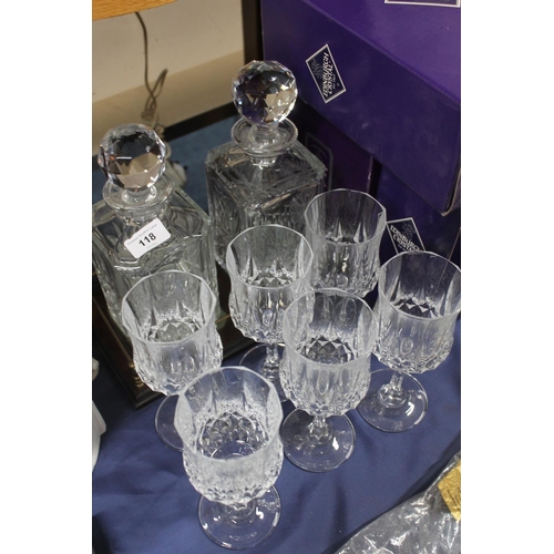 118 - Edinburgh crystal and other glassware incl. water jug, bowl, pair decanters on stand and six glasses... 