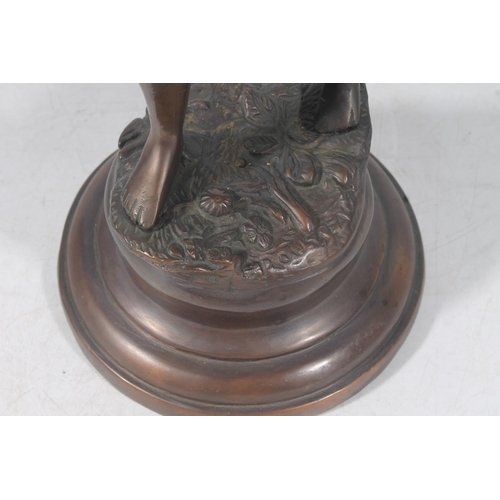 137 - Cast spelter figurine, H48cm.