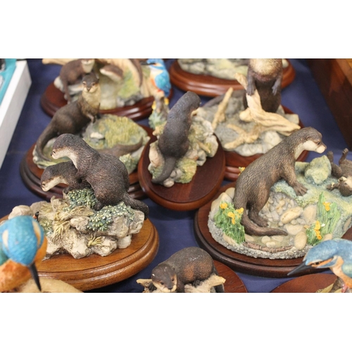 145 - Border Fine Arts otter and bird figures (qty)