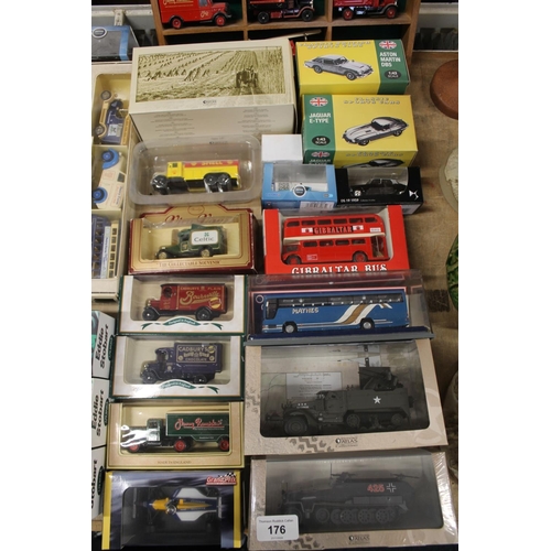 176 - Diecast model vehicles to include Atlas Editions Eddie Stobart trucks, Oxford, Lledo etc.