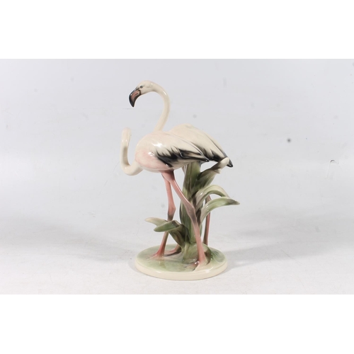 19 - Keramos of Austria pottery figure of two Flamingos, H30cm.