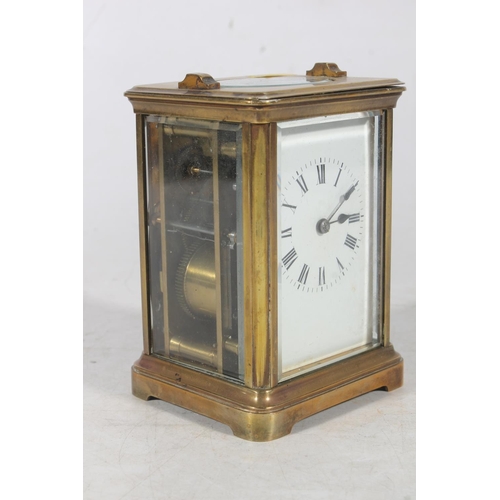 199 - French brass cased carriage clock.