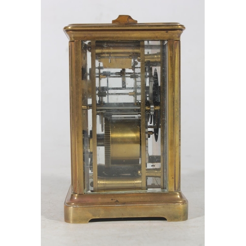 199 - French brass cased carriage clock.