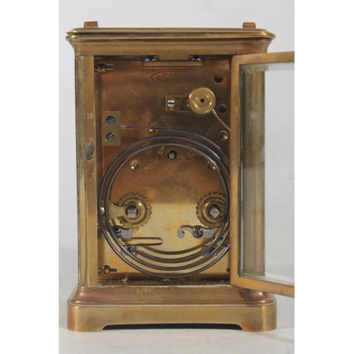 199 - French brass cased carriage clock.