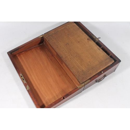 60 - Victorian wooden writing slope, W40cm.