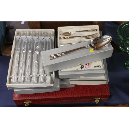 68 - Viners Silver Rose flatware.