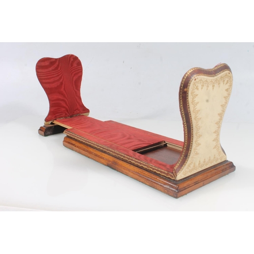 9 - Victorian tooled leather bookslide.