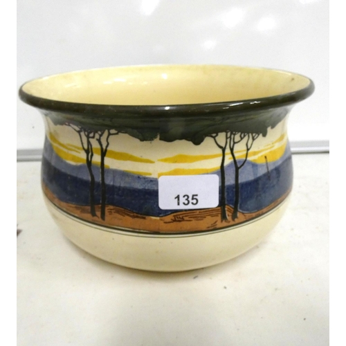 135 - Royal Doulton chamber pot, transfer printed with trees.