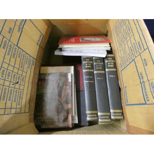 173 - Box of vintage books and stamps.