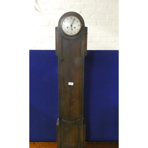 178 - Vintage oak grand-daughter clock.