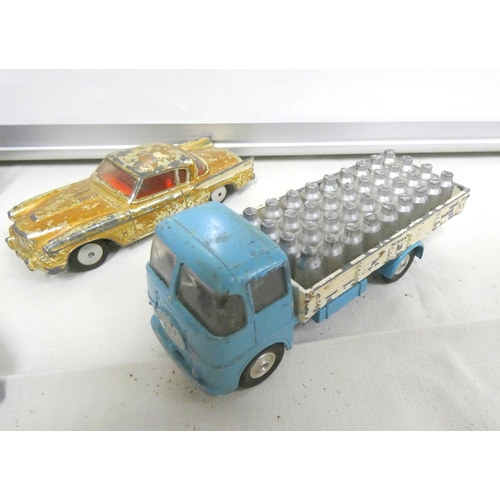 21 - Small box of vintage Corgi diecast models to include Mini's and ERF model 44G.