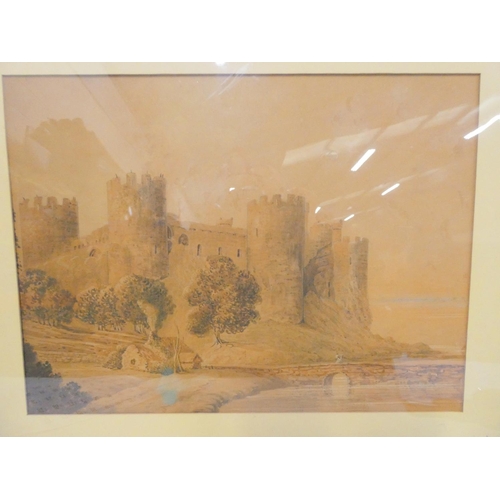 215 - Thomas Miles Richardson Senior,                Harlech castle.Watercolour