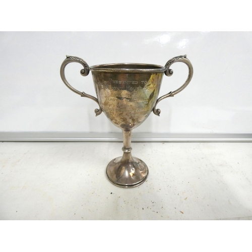 230 - Small silver Pierrepont School, Lady Crawshaw cross country running trophy, 142g.