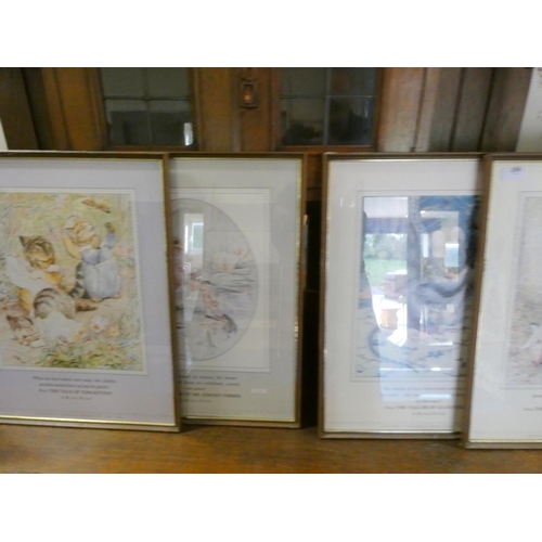 256 - Five Beatrix Potter prints.