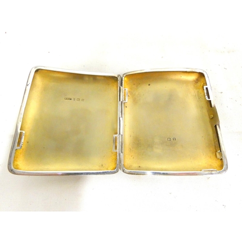 55 - Antique silver cigarette case, 86 grams.