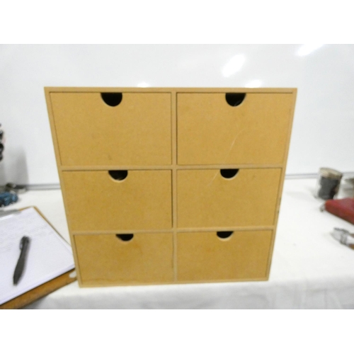 78 - Large modern set of desk top drawers containing cottons.