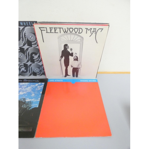 399 - Collection of mixed LPs to include Fleetwood Mac, Dire Straits Making Movies, Eagles The Long Run, R... 