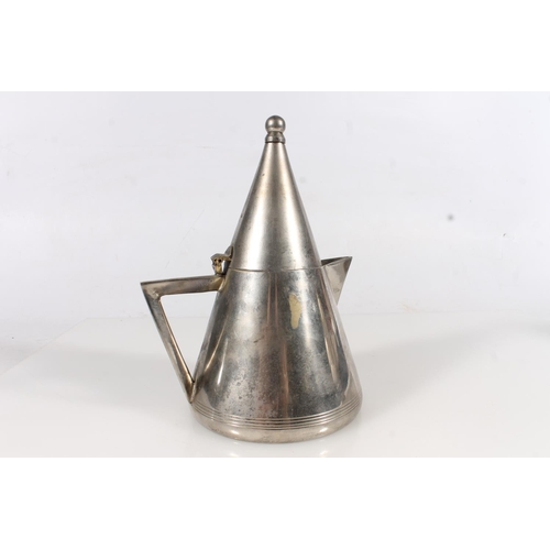 100 - City of Glasgow Amateur Regatta 1884 silver plated rowing trophy together with a conical plated teap... 