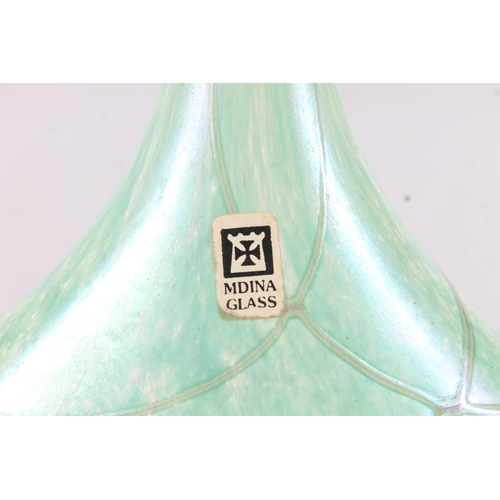 255 - Mdina iridescent art glass vase, H20cm.