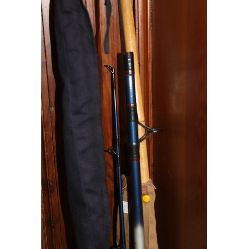 291 - Mixed fishing rods, reels and accessories.