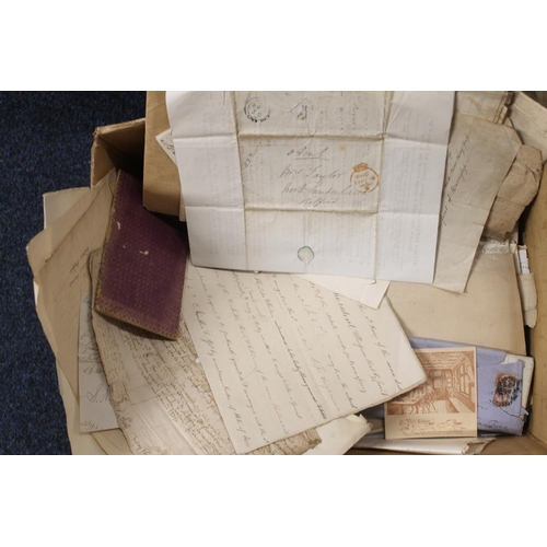 297 - Box of Victorian hand written letters, correspondence, ephemera etc.