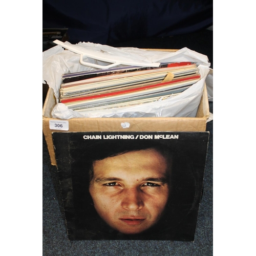 306 - Box of vinyl.