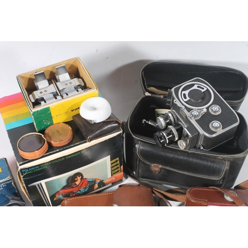 40 - Vintage Polaroid Super Colour Swinger III in original card box, Lordomat Camera with Leidolf Wetzlar... 