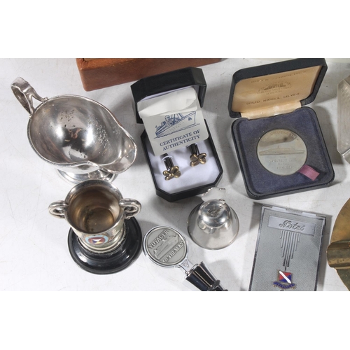 97 - Assorted collection of Cruise Liner memorabilia incl. Cunard square form teapot and milk jug, Cunard... 