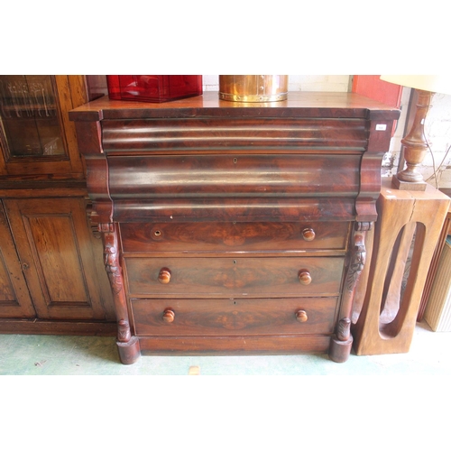 564 - Victorian mahogany Scotch chest of drawers.