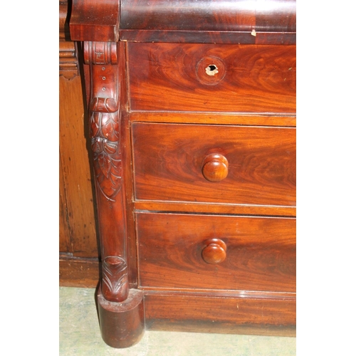 564 - Victorian mahogany Scotch chest of drawers.