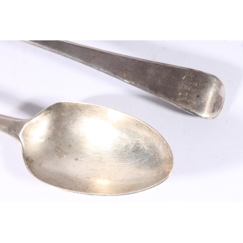 20 - Geo. IV silver oar pattern serving spoon, Crossley and Smith London 1808, together with a Willi... 