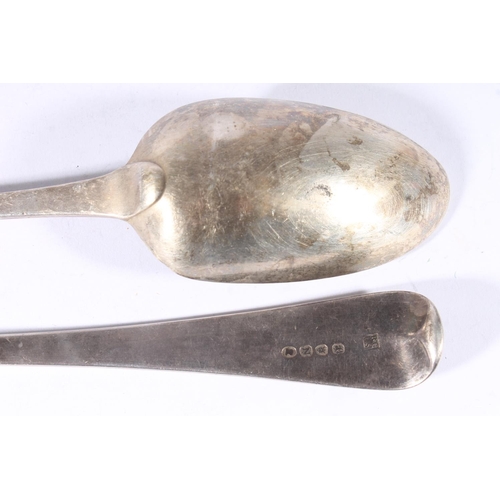 20 - Geo. IV silver oar pattern serving spoon, Crossley and Smith London 1808, together with a Willi... 