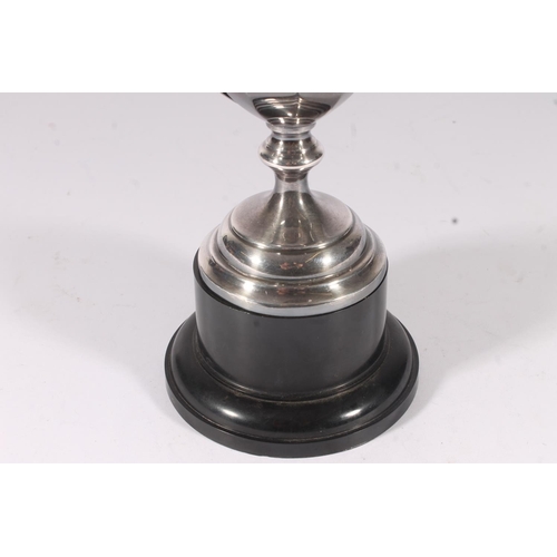 3 - Geo. V silver trophy for the 1974 Longcross Cup, the trophy of classical shape raised on a black pla... 