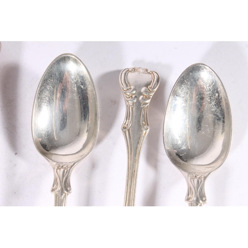 45 - Victorian silver flatware incl. pair of ladles, sifter spoon, three teaspoons and an earlier Geo.IV ... 