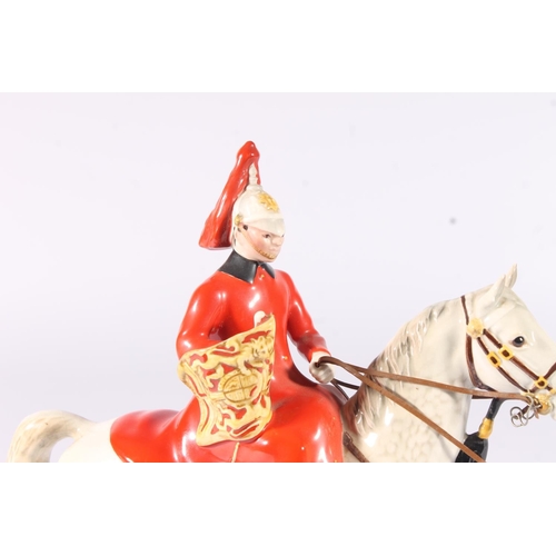 313 - Beswick figure of Royal Life Guard on dapple grey mount, model 1624, H24cm.