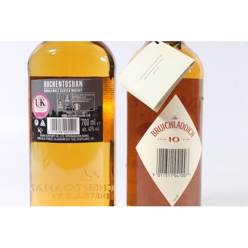 1430 - BRUICHLADDICH old style 10 year old Islay single malt Scotch whisky, 70cl 40% abv. boxed and AUCHENT... 