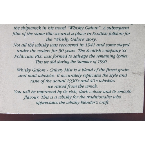 1435 - Two bottles of WHISKY GALORE Atlantic Reserve 15 year old blended Scotch whisky by SS Politician PLC... 