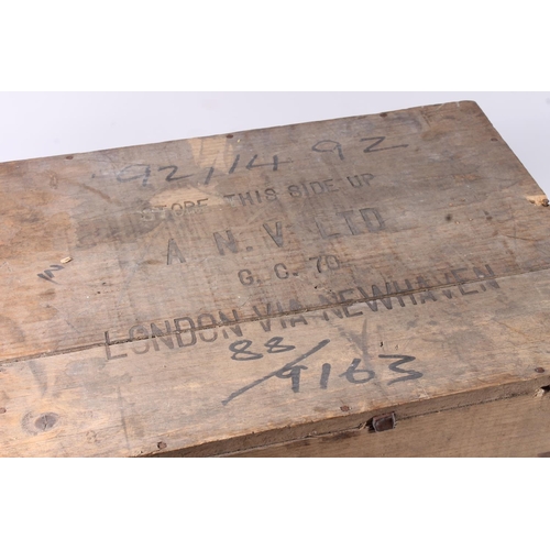 1441 - Sealed case of GOULD CAMPBELL 1970 vintage port in owc with Clode & Baker Ltd stencil, assumed 1... 