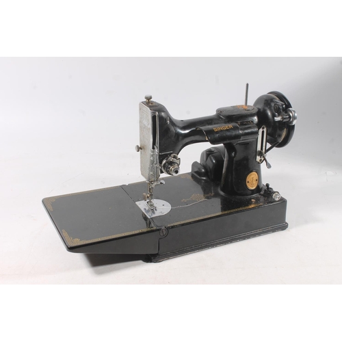 1456 - Singer 221K style model compact sewing machine, in original case.