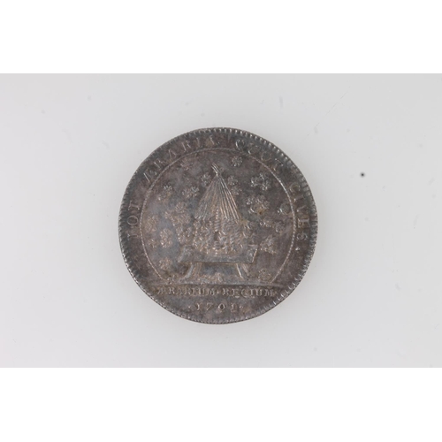 1602 - FRANCE, King Louis XIV (1643-1715) silver jeton token 1701 'tot aeraria quoi cives', AUNC with damso... 