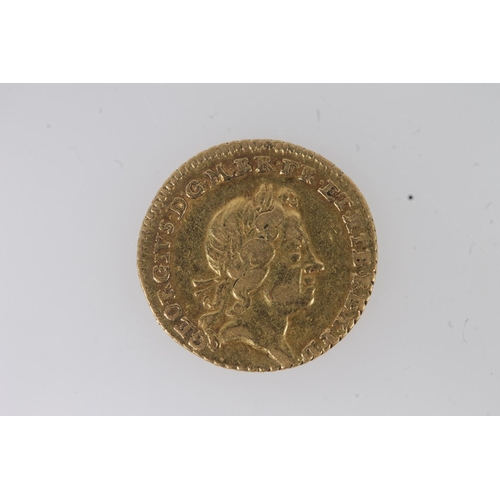 1712 - UNITED KINGDOM King George I (1714-1727) gold quarter guinea 1718, S3638.