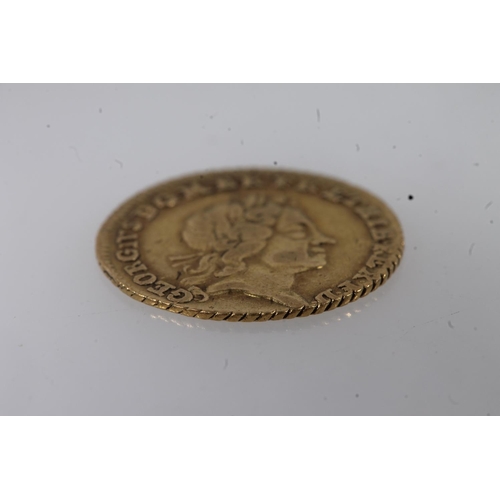 1712 - UNITED KINGDOM King George I (1714-1727) gold quarter guinea 1718, S3638.